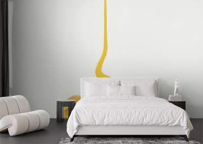 3D rendering Honey Drip and Honeycomb Background. Wall mural