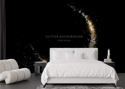 glitter background, luxury gold stardust light Wall mural