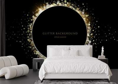 glitter background, luxury gold stardust light Wall mural