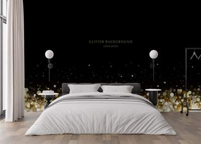 glitter background, luxury gold stardust light Wall mural