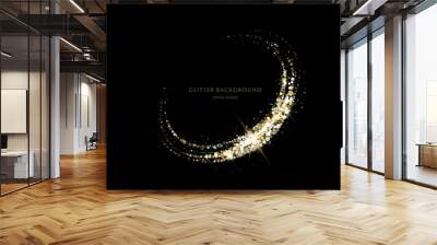 glitter background, luxury gold stardust light Wall mural