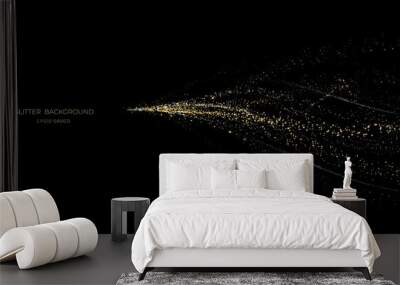 gold stardust light, glitter background Wall mural