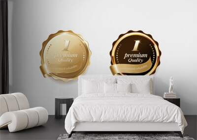 Luxury golden label and symbol Wall mural