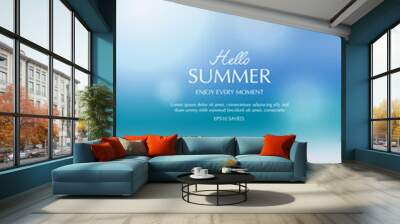 summer background, blurred toropical summer backdrop Wall mural