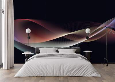 wave abstract line background, mordern waves. Wall mural