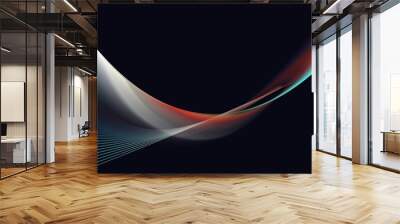 wave abstract line background, mordern waves. Wall mural