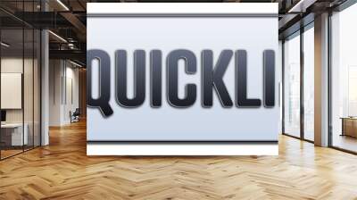 Quicklinks symbol. A grey banner with word Quicklinks. Isolated on white background. Wall mural