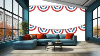 Bunting garland. USA independence day.  Wall mural