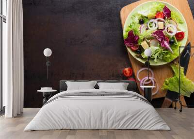  Fresh vegetable salad Wall mural