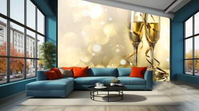 Celebration with champagne Wall mural