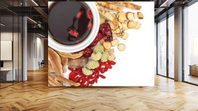 Chinese traditional herbs and medicine Wall mural