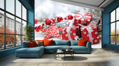 Christmas gifts Wall mural