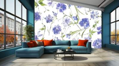 purple flower petals and leaves Wall mural