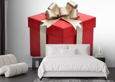 Red gift box Wall mural