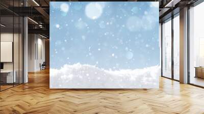 Snowflake on snow Wall mural