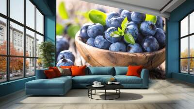 Fresh Blueberries Wall mural