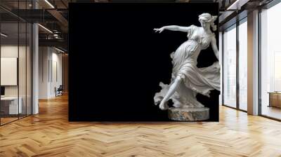 Marble statue of a ballerina. Majestic artwork showcasing the elegance of a woman in dance, where marble meets motion in perfect harmony. Wall mural