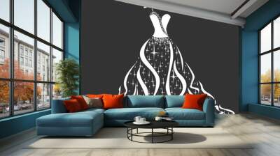 Wedding dress silhouette Wall mural