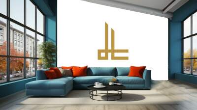 abstract logo concept letter L vector Wall mural