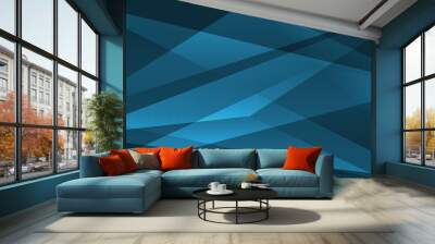 abstract triangle shape background texture overlap blue color Wall mural