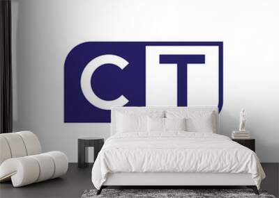 initial letter logo simple shape Wall mural