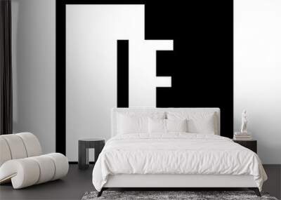 initial square half logo Wall mural