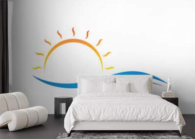 sunset vector Wall mural