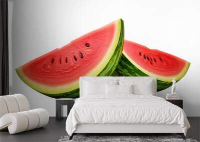 watermelon slice with isolated on transparent background Wall mural