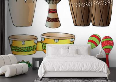 vector drums illustration 2 Wall mural