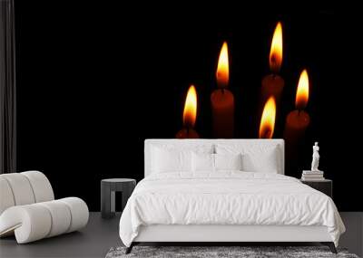 candle light with black background Wall mural