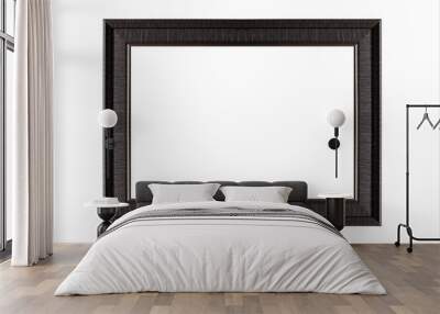 Classic wooden frame on white background Wall mural