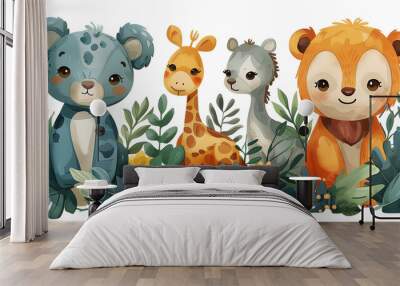 animals in the forest Wall mural