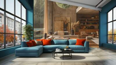 Interior of luxury hotel living room Wall mural