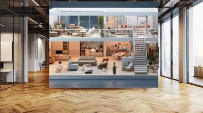 modern house interior Wall mural