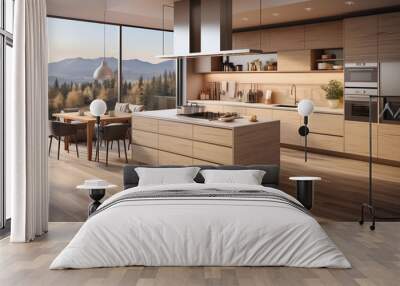 modern kitchen interior Wall mural