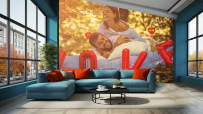 Happiness is when you are together. Wall mural