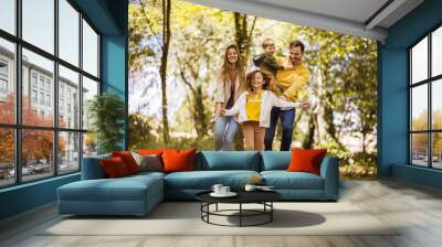 Life is simple when you love your family. Wall mural