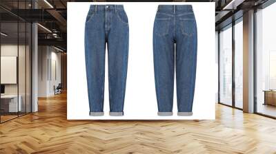 blue womens jeans. casual style Wall mural