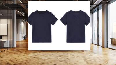 dark blue t-shirt, front and back view Wall mural