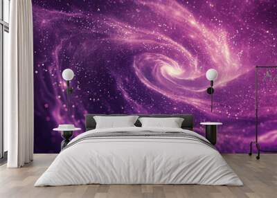 A purple galaxy with a spiral shape Wall mural