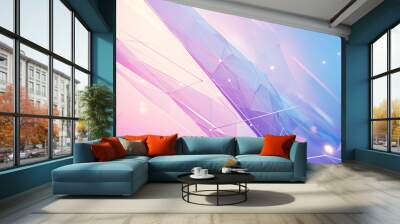 Abstract Geometric Background with Gradient Colors and Digital Patterns Wall mural