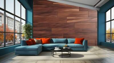 Cherrywood floor tiles parquet texture, raw, rough Wall mural