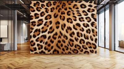 Close-up of a leopard's fur, showing the distinctive spotted pattern Wall mural