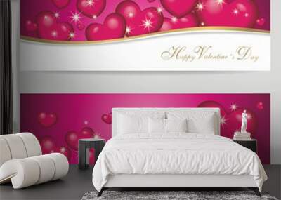 2 Banner zum Valentinstag Wall mural