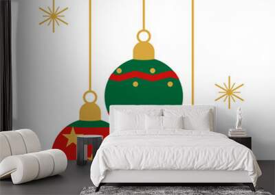 Christmas Balls Wall mural