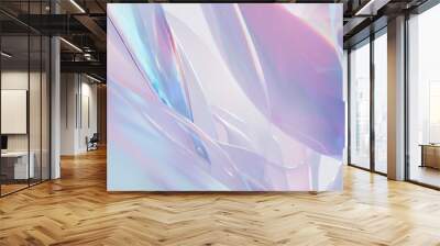 minimalist holographic background, smooth forms, shapeless, glass Wall mural