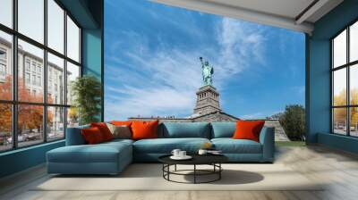 Satue of Liberty full view on a beautiful sunny day in New York  Wall mural