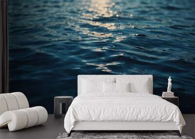 Blue water surface abstract background texture  Wall mural