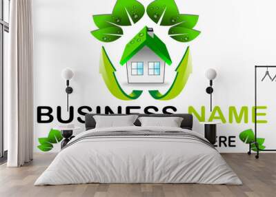 Ökologosches Business Design Logo Wall mural