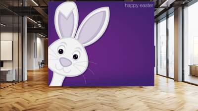 Hiding Easter Bunny card in vector format. Wall mural